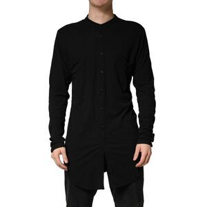 Allude Black Button Down Long Sleeves Men Cardigan Men's Sweater
